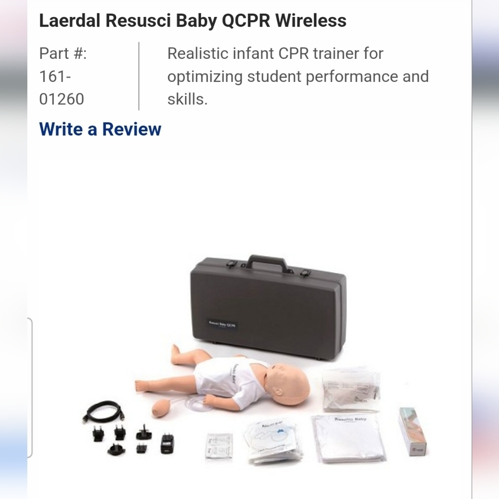 Resusci Baby QCPR by Laerdal Medical. Excellent Used Condition Manikin CPR - Picture 8 of 16